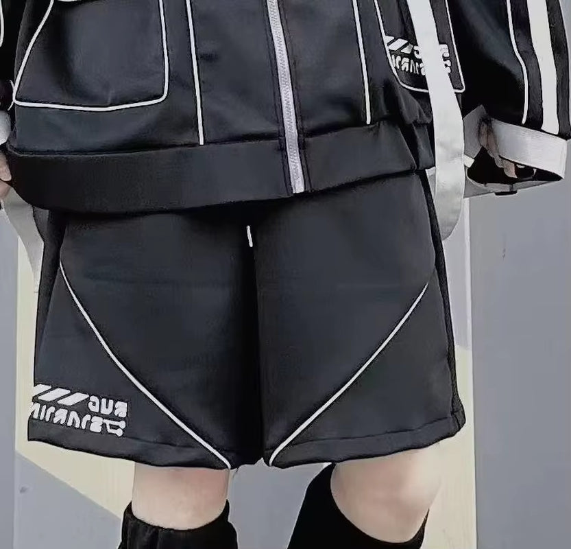 Original Y2K Cyberpunk Mechanical Style Sportswear Jacket 2024 New Japanese Style Mine Couple Sub-Reflective Loose Coat Women