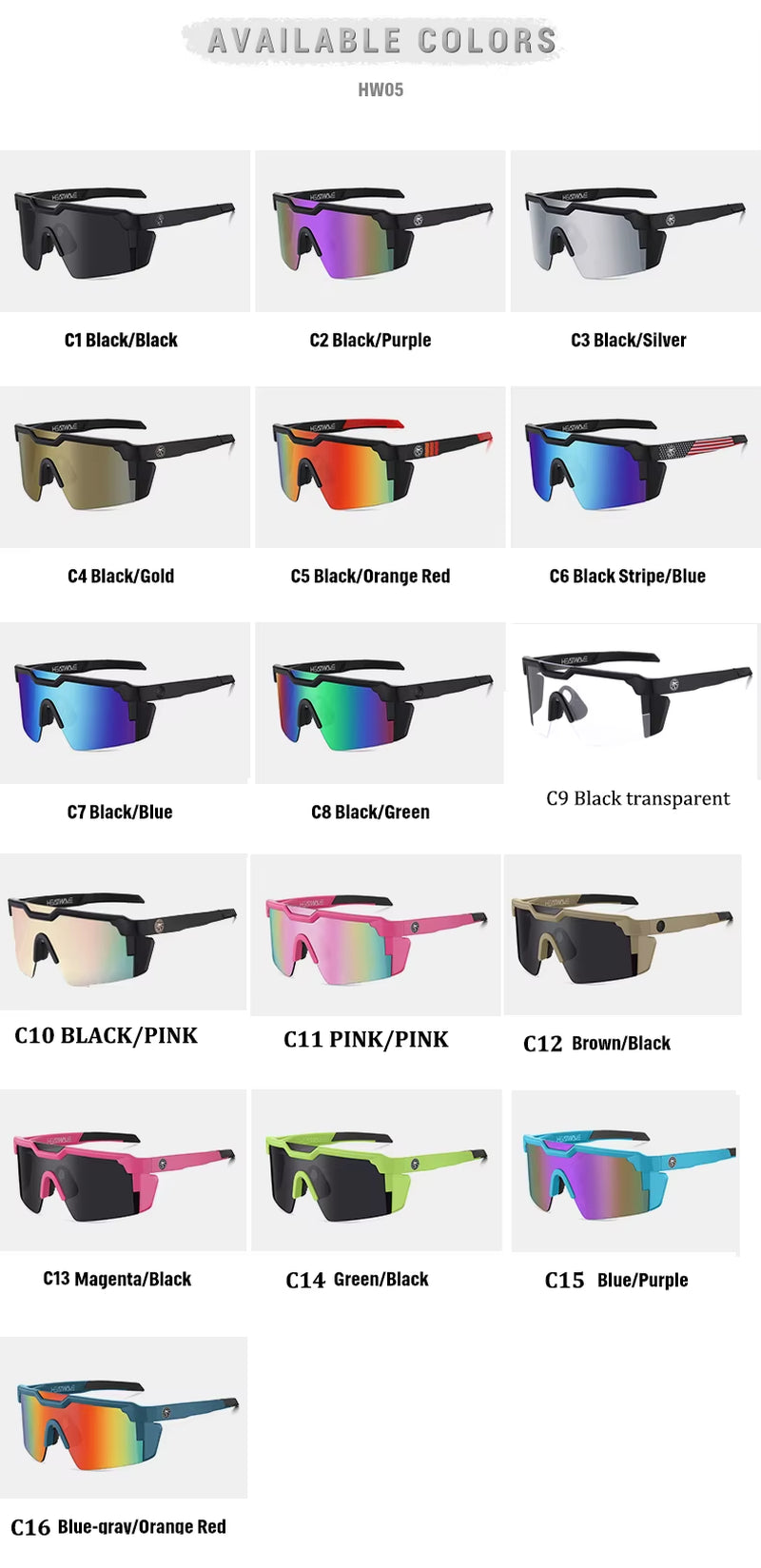 NEW High Quality Luxury  Brand Sunglasses Square Conjoined Lens Cycling Women Men Sun Glasses UV400