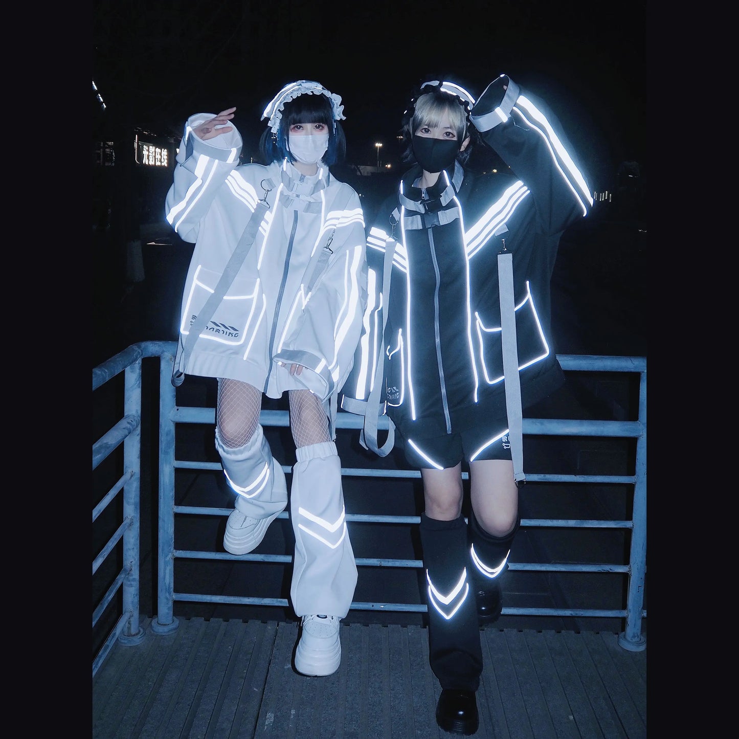 Original Y2K Cyberpunk Mechanical Style Sportswear Jacket 2024 New Japanese Style Mine Couple Sub-Reflective Loose Coat Women