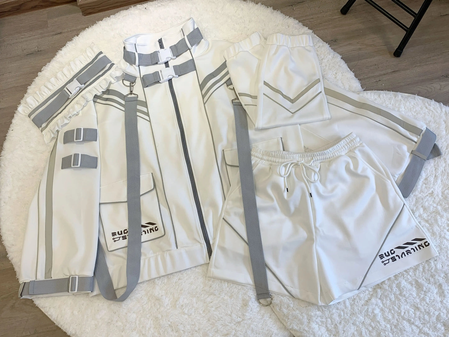 Original Y2K Cyberpunk Mechanical Style Sportswear Jacket 2024 New Japanese Style Mine Couple Sub-Reflective Loose Coat Women